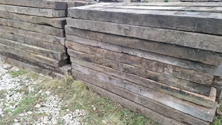 wooden railway sleepers