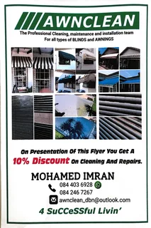 Cleaning of Blinds and Awnings