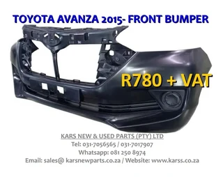 Front Bumper - Toyota Avanza 2015- R780 + Vat