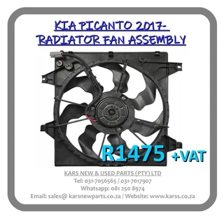 Kia Picanto 2017- Radiator Fan Assembly - R1475 + Vat
