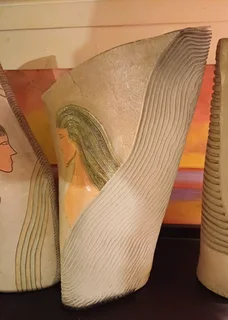 Art Vases - Raku Pottery with crazing