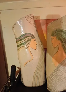 Art Vases - Raku Pottery with crazing