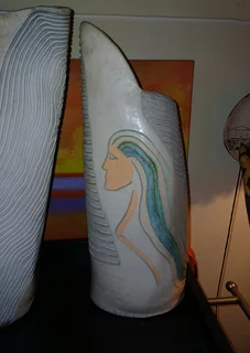 Art Vases - Raku Pottery with crazing