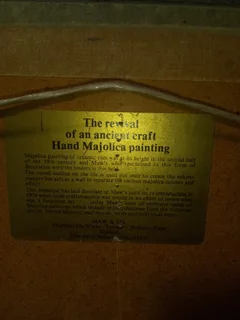 Ceramic Tile Wall Art Pair of Antique  Framed Majolica Hand Painted cockerels by Maw &amp; Co