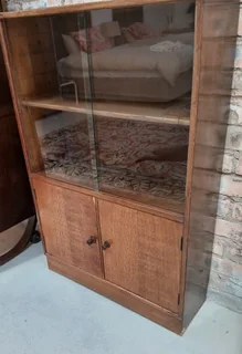 Herbert E Gibbs vintage 1930&#39;s teak bookcase