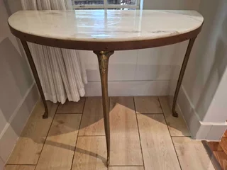 Marble Half Moon Table