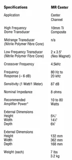 JBL MR Centre Speaker