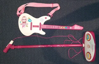 Barbie Electric Guitar &amp; Microphone with Amplifier (As New)