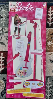 Barbie Electric Guitar &amp; Microphone with Amplifier (As New)