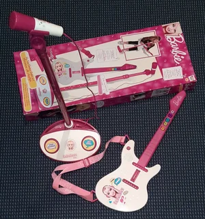Barbie Electric Guitar &amp; Microphone with Amplifier (As New)