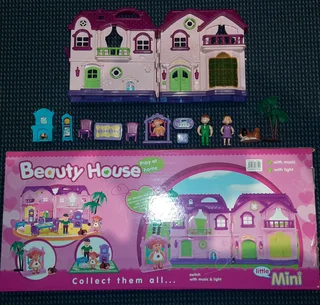 Dream Double Story mobile House with Family &amp; Furniture (As New)