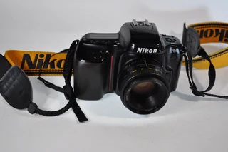 Nikon F50 film camera with an AF Nikkor D 50mm D1.8 lens