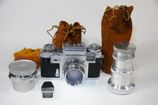 Zeiss Contax range finder Film camera with 3 lenses