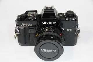 Minolta X700 semi-pro film camera with 45mm standard lens