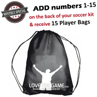 Team kit on special for Soccer, Netball, Rugby