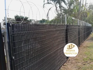 Precast walls and perimeter fence. Clearview fence.