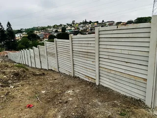 Precast walls and perimeter fence. Clearview fence.