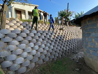 Retaining walls and gabion baskets walls