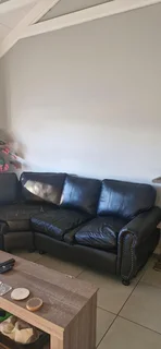 Pleather L Shape Couch For Sale