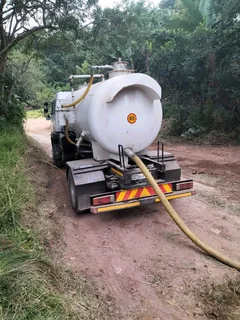 Septic tank emptying.