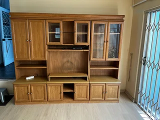 Wall unit oak 3 piece