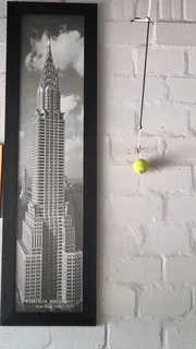 Chrysler building poster in a wooden frame