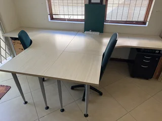 office desks/bench/dart board