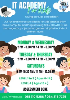 Computer Courses Age 7 to Adult R1000