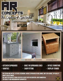 Cupboards , kitchens and bedooms