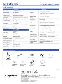 AnyTone AT-6666PRO 10/11 Meter Mobile Radio. 80W High Power Mobile Transceiver.
