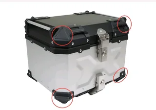 New Aluminium Motorcycle Topbox 45L- Quick release. With mounting plate and all fittings