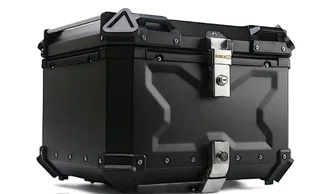 New Aluminium Motorcycle Topbox 45L- Quick release. With mounting plate and all fittings