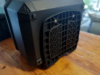 Motorcycle Topbox 45L- With mounting plate and all fasteners- Built in backrest