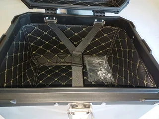 New Aluminium Motorcycle Topbox 45L- Quick release. With mounting plate and all fittings