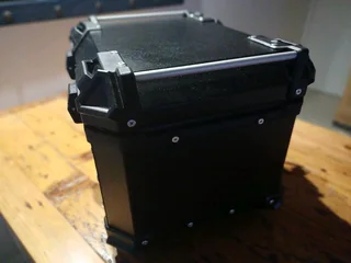 New Aluminium Motorcycle Topbox 45L- Quick release. With mounting plate and all fittings