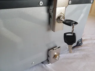 New Aluminium Motorcycle Topbox 45L- Quick release. With mounting plate and all fittings