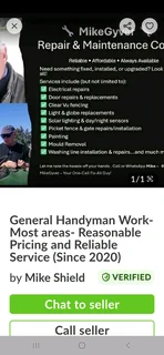 General Handyman Work- Most areas- Reasonable Pricing and Reliable Service Availability 24/7/365