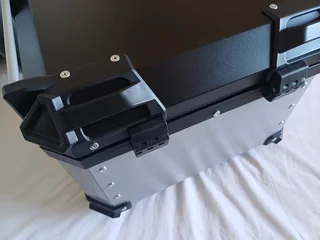 New Aluminium Motorcycle Topbox 45L- Quick release. With mounting plate and all fittings