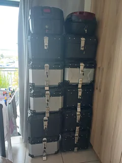 Motorcycle Topboxes from R850 to R2500- all shapes and sizes