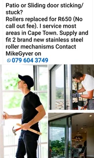 Only R650 to repair your sticky/ Stuck Sliding patio doorRemove door Remove worn roller mechanisms