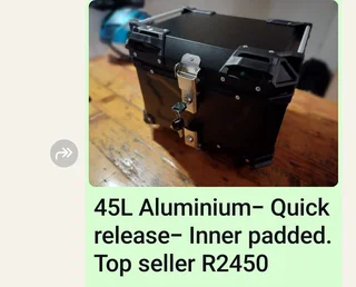 Motorcycle Topboxes- Various models and sizes- best prices in SA-From R850 to R3950