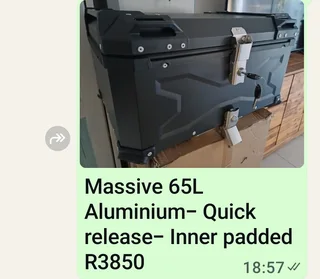 Motorcycle Topboxes- Various models and sizes- best prices in SA-From R850 to R3950