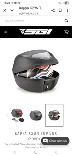 New Kappa K29N Motorcycle Topbox with mounting plate and all fittings