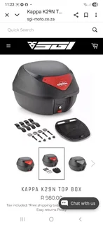 New Kappa K29N Motorcycle Topbox with mounting plate and all fittings