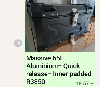 Motorcycle Topboxes- Various models and sizes- best prices in SA From R850 to R4500 Various models