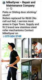 Only R395 (Was R650) to repair your sticky/ stuck patio door (Blouberg surrounds)