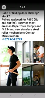 Only R395 (Was R650) to repair your sticky/ stuck patio door (Most areas)
