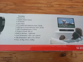 Mini SoundBar- JVC brand new in box with all packaging/ manual and charger Very good sound