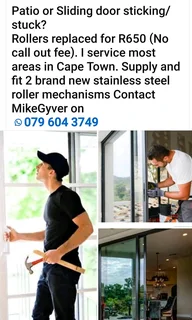 Patio or Sliding door sticking/ Stuck? Rollers replaced R650 (No call out fee)Most areas