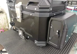 New Aluminium 45L Topbox with side mounted ABS/ Stainless Steel 4.2L Toolbox